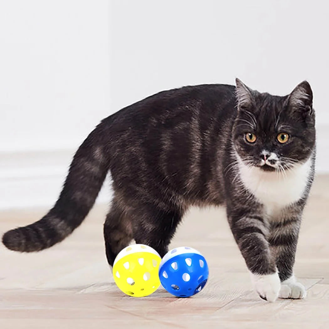 6PCS Cat Toy Bell Ball Interactive Pet Playing Toy for Kitten Cat