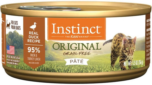 Original Pate Wet Cat Food, Grain Free Recipe - Real Duck, 5.5 Ounce (Pack of 12)