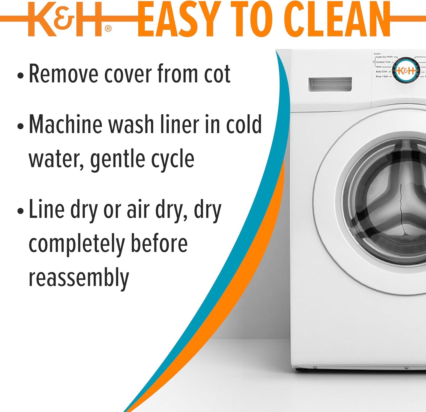 Dog Cot Replacement Cover, Designed to Fit K&H Medium Pet Cots (Sold Separately), Indoor Outdoor, Breathable Cooling Mesh Center, Machine Washable - Medium 32 X 25In Gray