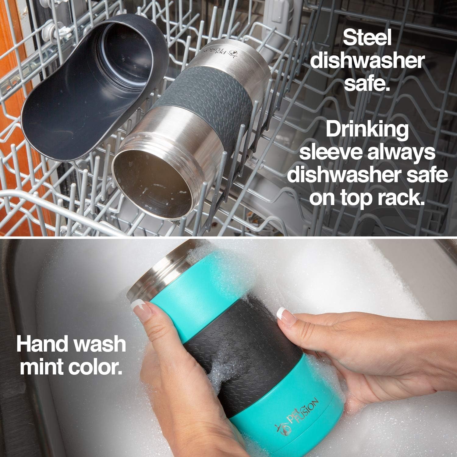 Portable Dog Water Bottle & Dispenser (New-Large 22Oz Dispenser) Insulated 2 Wall Stainless Steel- Optimal Cool Water Temp - Dog Travel Bottle